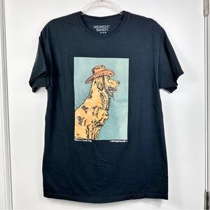Midnight Bandit Who’s A Good Dog Short Sleeve Tee Cotton Size Medium Black